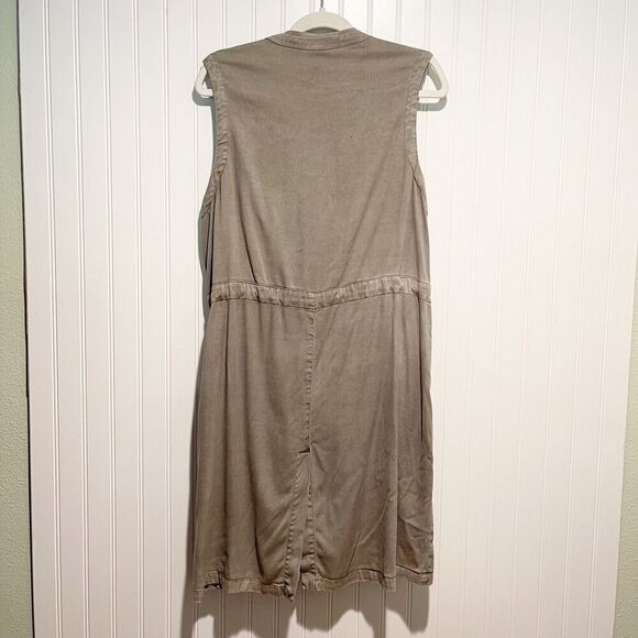XCVI Twill Slade Vest Taupe Tencel Draped Lagenlook NEW Size Large - Picture 9 of 10